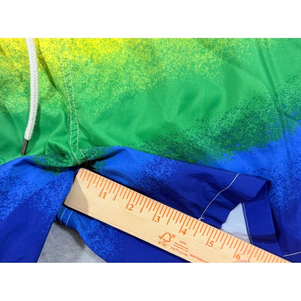 Polo Ralph Lauren Traveler Swim Trunks Men L Rainbow Ombre Excellent 5.75 Inseam